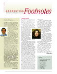 Accounting Footnotes, Spring 2006 by Illinois State University, Department of Accounting