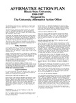 Affirmative Action Plan, 1984-1987