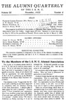 Alumni Quarterly, Volume 11 Number 4, November 1922