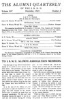 Alumni Quarterly, Volume 14 Number 4, November 1925