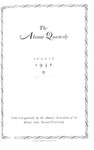 Alumni Quarterly, Volume 20 Number 3, August 1931