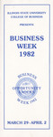 Business Week program, 1982 by College of Business, Illinois State University