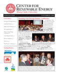 Center for Renewable Energy Newsletter, November 2009 by Illinois State University, Center for Renewable Energy