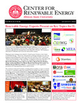 Center for Renewable Energy Newsletter, August 2015 by Illinois State University, Center for Renewable Energy