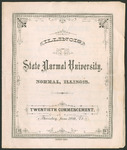 Illinois State Normal University, Twentieth Commencement, June 26, 1879