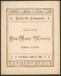 Illinois State Normal University, Twenty-Fifth Commencement, June 19, 1884
