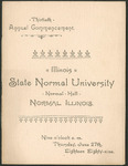 Illinois State Normal University, Thirtieth Annual Commencement, June 27, 1889