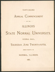 Illinois State Normal University, Thirty-Second Annual Commencement, June 25, 1891