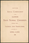 Illinois State Normal University, Thirty-Third Annual Commencement, June 23, 1892 by Illinois State University