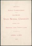 Illinois State Normal University, Thirty-Ninth Annual Commencement, June 23, 1898 by Illinois State University