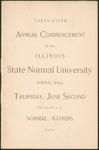 Illinois State Normal University, Forty-Fifth Annual Commencement, June 2, 1904
