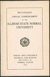 Illinois State Normal University, Sixty-Fourth Annual Commencement, June 7, 1923