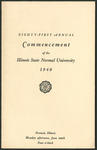Illinois State Normal University, Eighty-First Annual, June 10, 1940