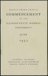 Illinois State Normal University, Ninety-Third Annual Commencement, June 7, 1952