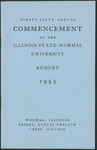 Illinois State Normal University, Ninety-Sixth Annual Commencement, August 12, 1955