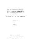Illinois State University, One Hundred-Sixth Annual Commencement, August 13, 1965