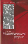 Illinois State University, One Hundred and Forty-Third Annual Commencement, May 11, 2002