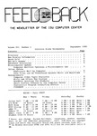 Feedback, September 1985 by Office of Technology Solutions