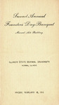 Illinois State Normal University Second Annual Founder's Day Banquet program, February 18, 1910 by Illinois State University