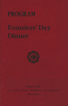 Illinois State Normal University Founders' Day Dinner program, February 23, 1956 by Illinois State University