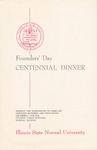Illinois State Normal University Founders' Day Centennial Dinner program, February 18, 1957 by Illinois State University