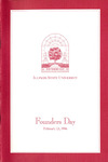 Illinois State University Founders Day Convocation program, February 13, 1996 by Illinois State University
