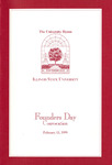 Illinois State University Founders Day Convocation program, February 15, 1999 by Illinois State University
