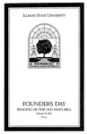 Illinois State University Founders Day Old Main Bell Ceremony program, February 20, 2003 by Illinois State University