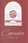 Illinois State University Founders Day Convocation program, February 20, 2003 by Illinois State University