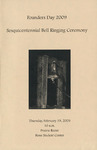 Illinois State University Founders Day Bell Ringing Ceremony program, February 19, 2009 by Illinois State University