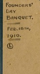 1910 Founder's Day Banquet Book No.1
