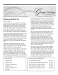 Gender Matters, Volume 15, Issue 2, November/December 2009 by Women's, Gender, and Sexuality Studies Program