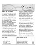 Gender Matters, Volume 16, Issue 1, September/October 2010 by Women's, Gender, and Sexuality Studies Program