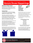 Honors House Happenings, Welcome Fall 2012 by Illinois State University, Honors Program