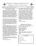 Honors Program Newsletter, Spring 2002 by Illinois State University, Honors Program