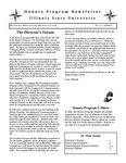 Honors Program Newsletter, Fall 2003 by Illinois State University, Honors Program