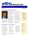 Institute for Regulatory Policy Studies Newsletter, vol. 3, no. 1, September 2007 by Illinois State University, Institute for Regulatory Policy Studies