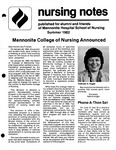 Nursing Notes, Summer 1982 by Mennonite Hospital School of Nursing