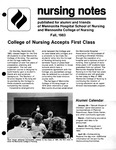 Nursing Notes, Fall 1983 by Mennonite Hospital School of Nursing