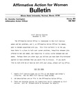 Affirmative Action for Women Bulletin - Civil Service Edition, November 9, 1973 by Illinois State University