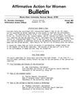 Affirmative Action for Women Bulletin - Faculty Edition, November 14, 1974 by Illinois State University