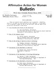 Affirmative Action for Women Bulletin - Faculty Edition, December 11, 1974 by Illinois State University