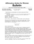 Affirmative Action for Women Bulletin - Civil Service Edition, March 18, 1975 by Illinois State University