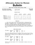 Affirmative Action for Women Bulletin - Faculty Edition, March 18, 1975 by Illinois State University