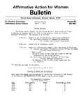 Affirmative Action for Women Bulletin - Faculty Edition, April 7, 1975 by Illinois State University