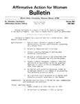 Affirmative Action for Women Bulletin - Faculty Edition, June 16, 1975 by Illinois State University
