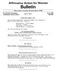 Affirmative Action for Women Bulletin - Faculty Edition, July 3, 1975 by Illinois State University