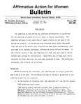Affirmative Action for Women Bulletin - Faculty Edition, December 16, 1975 by Illinois State University