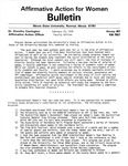 Affirmative Action for Women Bulletin - Faculty Edition, February 23, 1976 by Illinois State University