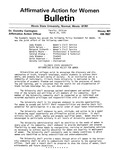 Affirmative Action for Women Bulletin - Faculty Edition, March 25, 1976 by Illinois State University